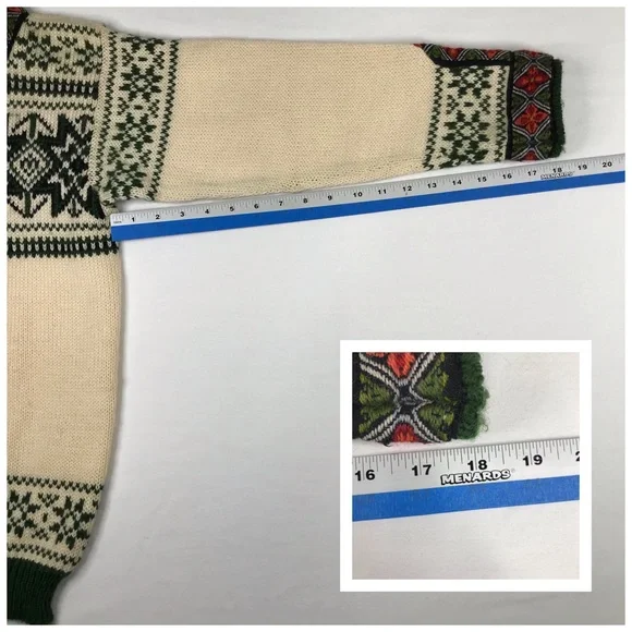 Vintage Dale Of Norway Unisex Wool Cardigan Sweater Sz 40 (Small) - Picture 11 of 13